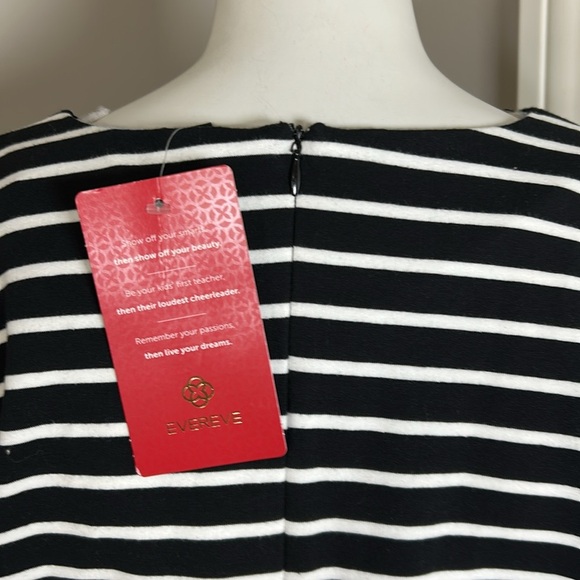 Evereve English Factory Breton Tee Stripe Ruffle Top Women Fold Over Cuff XL NEW - Picture 7 of 10
